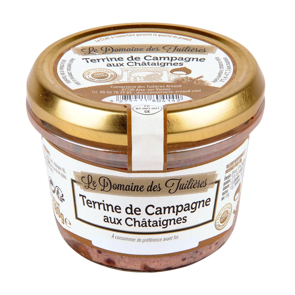 Tuiliéres Terrine Campagne aux Chataignes 180 gr(Sedliacka terina s gaštanmi)