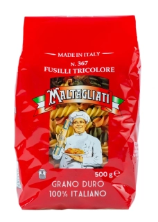 Cestoviny Fusilli Tricolore 367 Pasta Maltagliati 500 gr