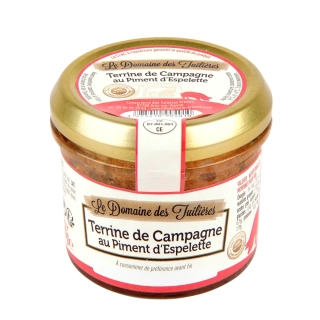 Tuiliéres Terrine de Campagne au Piment d´Espelette 90 g. (Sedl. terina s Espellette)