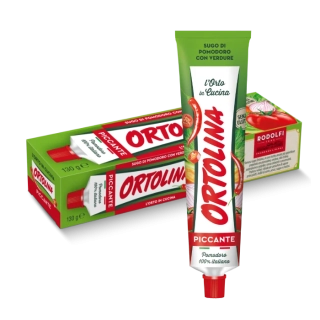 Pikantná paradajková omáčka so zeleninou v tube - Sugo Piccante Ortolina tubus Rodolfi 130g