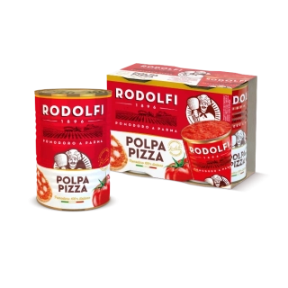 Drvené paradajky na pizzu Rodolfi - Polpa Pizza Rodolfi 2x400g