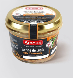 Terrine de Lapin aux Pruneaux 180 gr.(Terina králičia so sušenými slivkami)