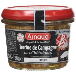Label Rouge Terrine Campagne aux Chataignes 180 gr.(Sedliacka terina s gaštanmi)